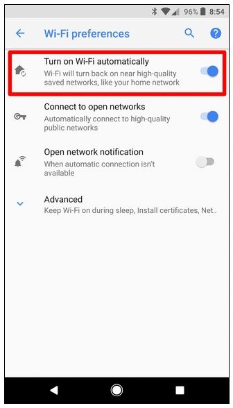 activar la conexion automatica a redes cercanas