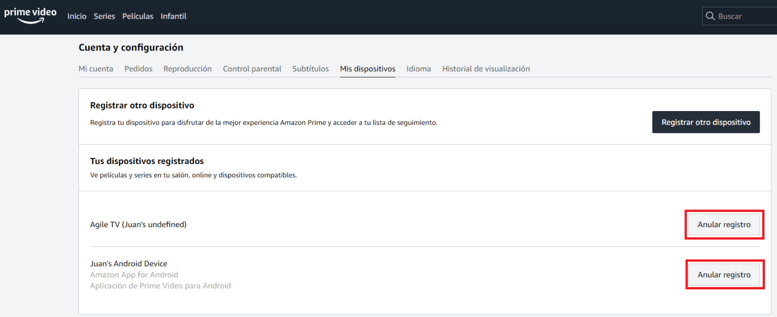 Cómo ver y registrar dispositivos en Amazon Video islaBit