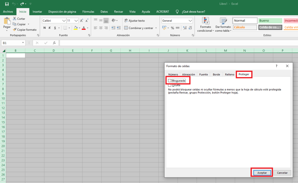 Cómo bloquear celdas en Microsoft Excel islaBit